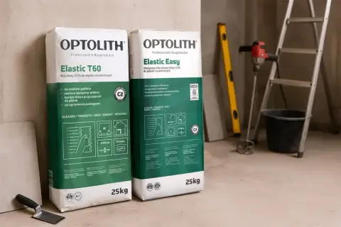Szukasz idealnego kleju do płytek na zewnątrz? Optolith Elastic T60 i Elastic Easy to elastyczne kleje klasy C2TE, idealne do glazury, terakoty, gresu i mozaiki.