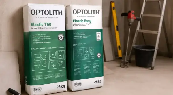 Szukasz idealnego kleju do płytek na zewnątrz? Optolith Elastic T60 i Elastic Easy to elastyczne kleje klasy C2TE, idealne do glazury, terakoty, gresu i mozaiki.