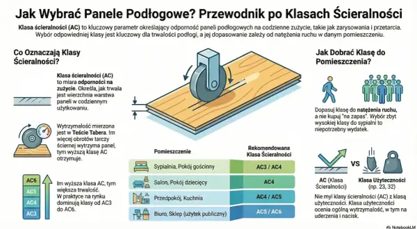 Przewodnik po klasach ścieralności paneli podłogowych. Wybierz odpowiednią klasę AC do pomieszczenia, by podłoga służyła latami.