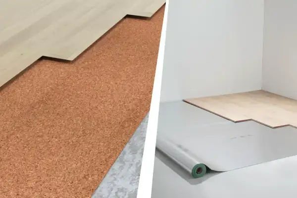 Dwa rodzaje podkładów pod panele winylowe: korek i folia. Wybór zależy od potrzeb.